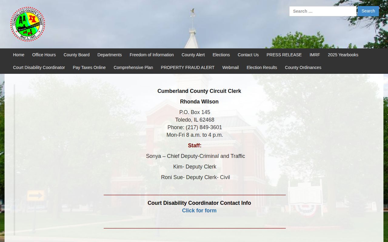 Cumberland County Circuit Clerk court-record route after a booking