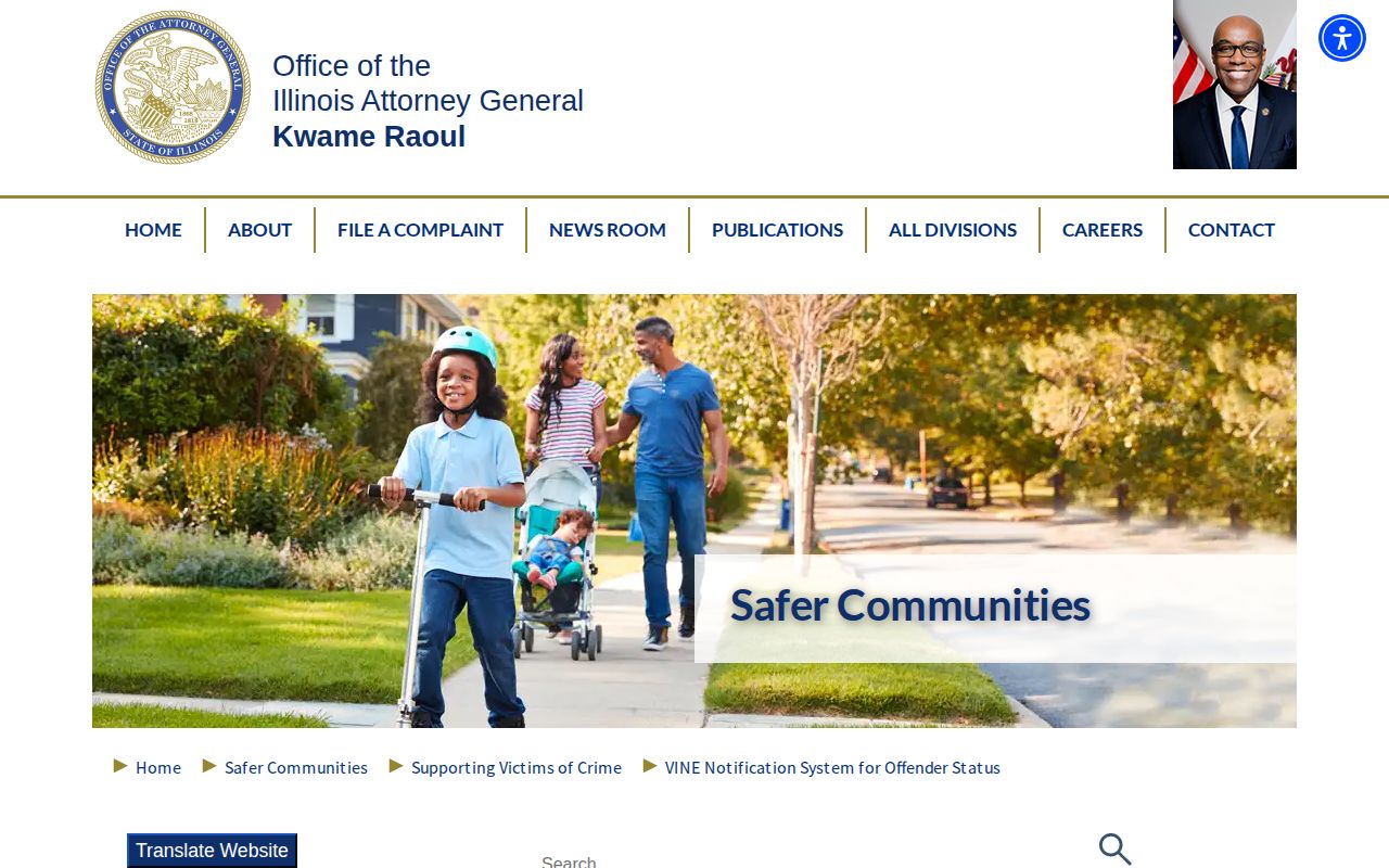 Illinois VINE custody notification information for Cumberland County records
